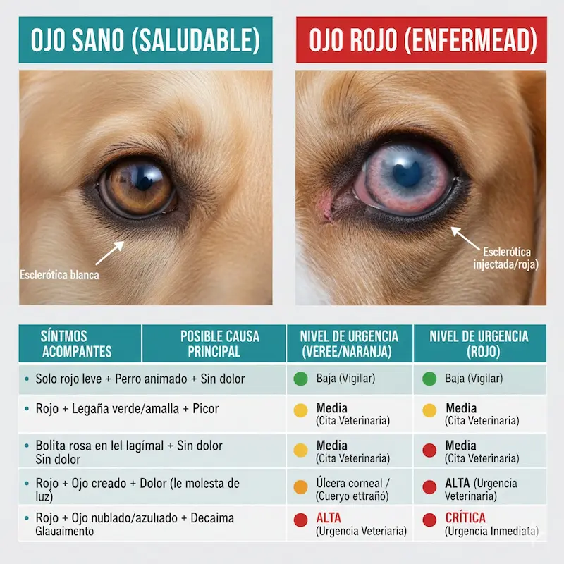 Ojo rojo en perros: ¿Irritación leve o urgencia veterinaria? Guía completa 3