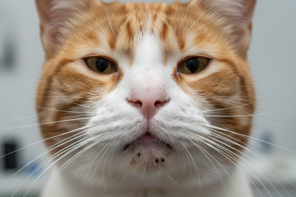 gato con puntos negros