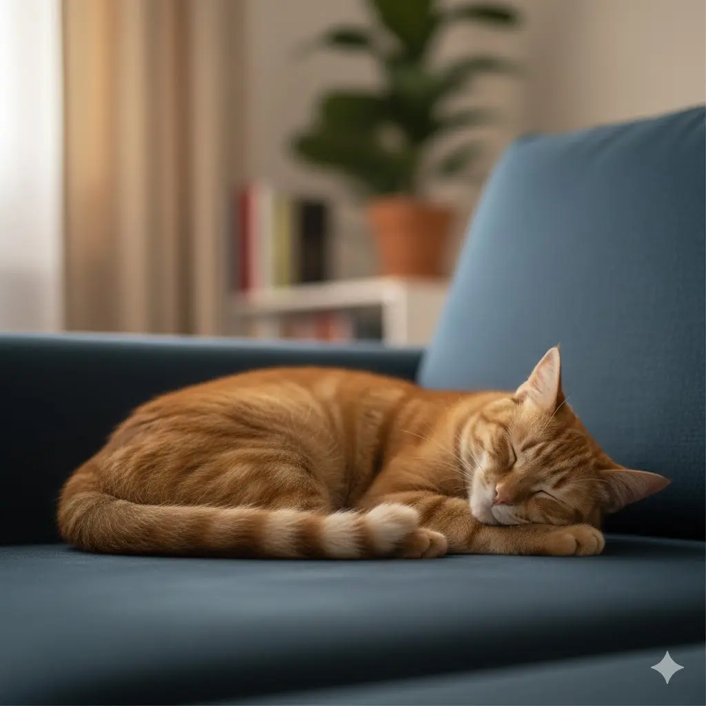 gato durmiendo con espasmos