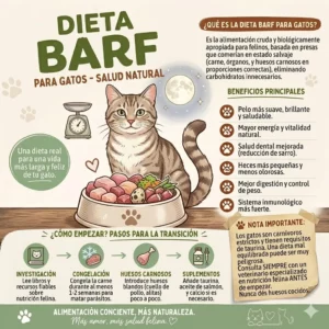 BARF para gatos en clínica los angeles de Madrid