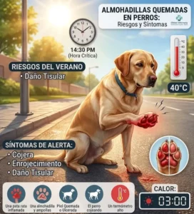 almohadillas quemadas perros