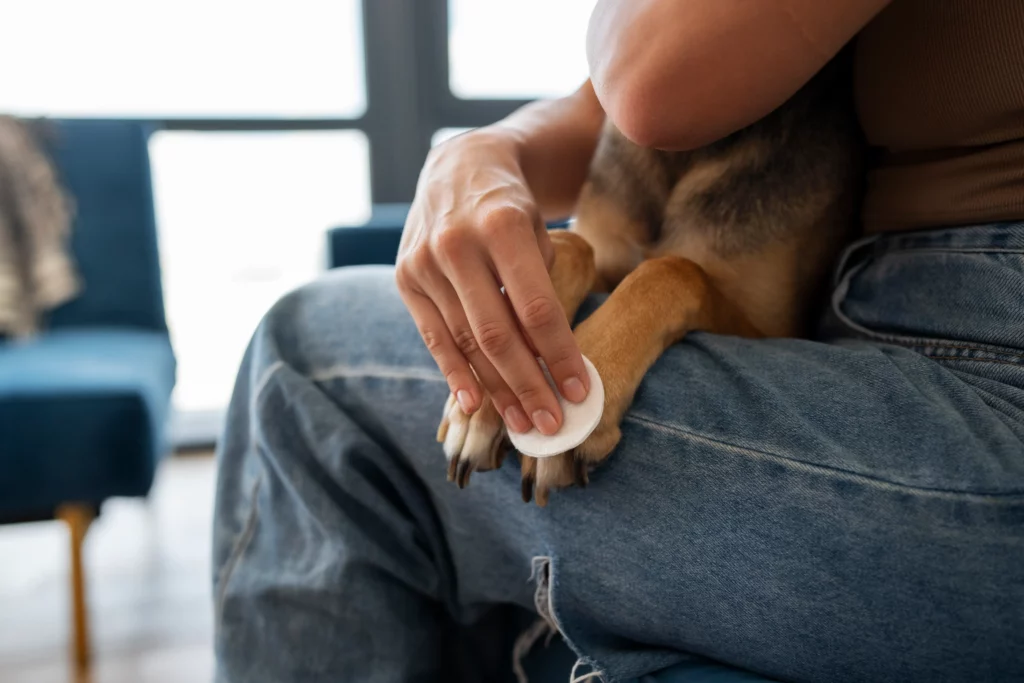 Cómo curar las almohadillas quemadas de tu perro 3