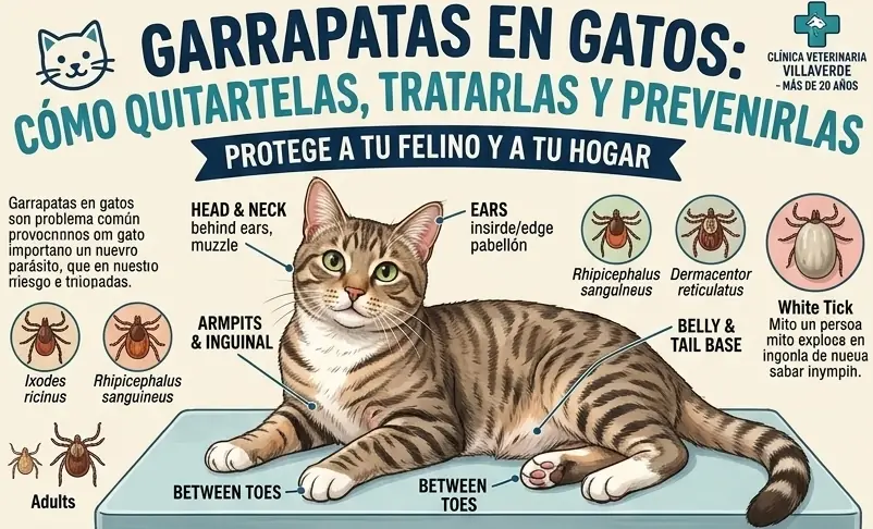 garrapatas en gatos tratamiento veterinario