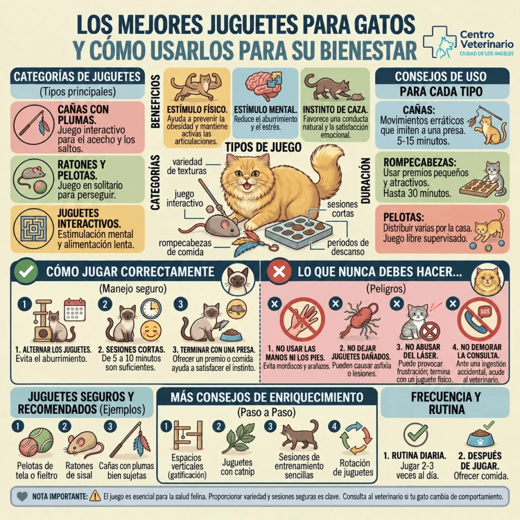los mejores juguetes para gatos consejos veterinarios
