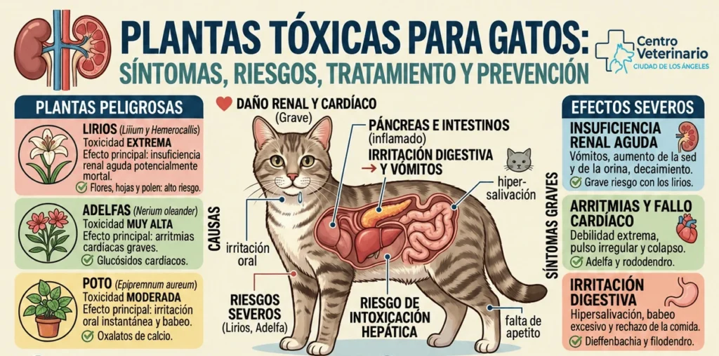 que plantas son toxicas par los gatos